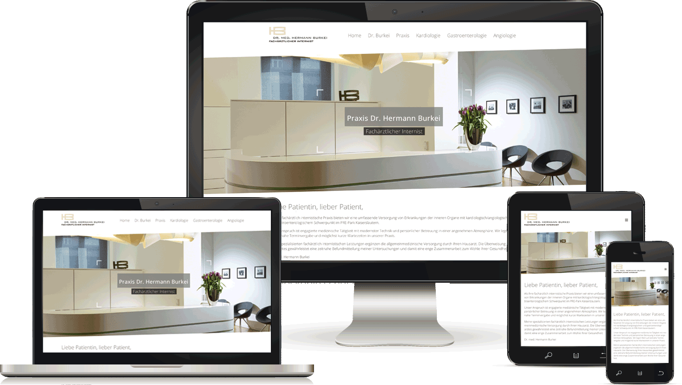 Webdesign für Arztpraxis, BAQUE-Internetservice